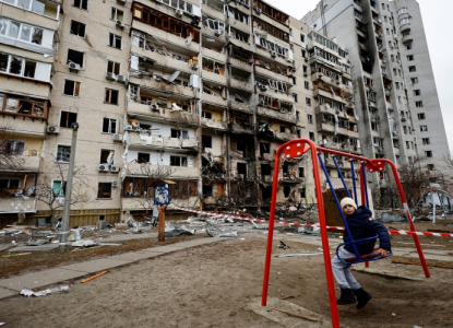 კიევში ომის დაწყებიდან დღემდე 154 მაღალსართულიანი საცხოვრებელი სახლია დაზიანებული