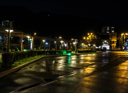 ბორჯომის ცარიელი ქუჩები კომენდანტის საათის დროს